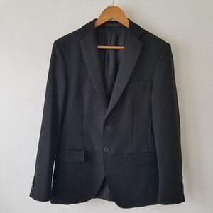 Hugo Boss Mohair Wool Black Lined Blazer Jacket Size 36R